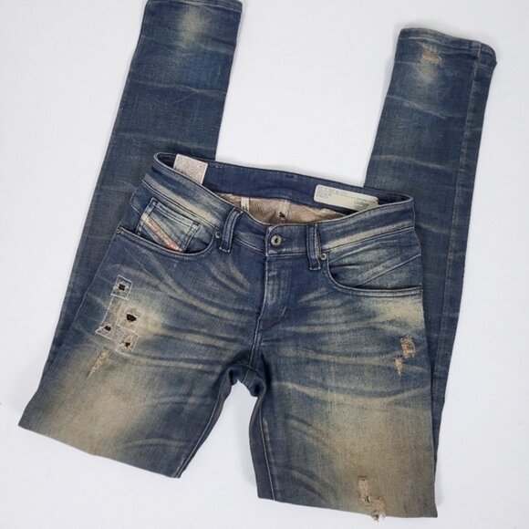 Diesel Getlegg slimskinny low waist wash 0609C stretch denim jeans - Picture 4 of 11